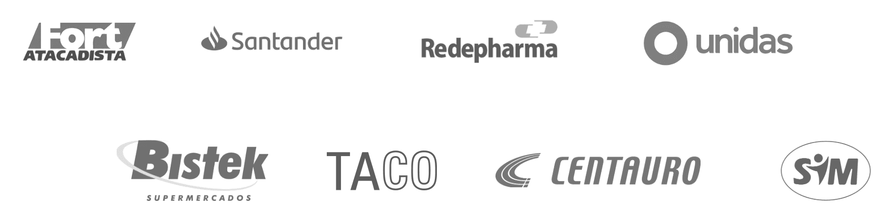Logos de redes e franquias clientes da InfyMedia